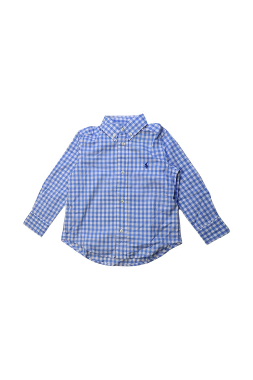 A Blue Long Sleeve Shirts from Polo Ralph Lauren in size 3T for boy. (Front View)