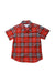 A Red Short Sleeve Shirts from Burberry in size 3T for boy. (Front View)