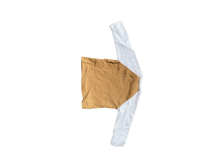 A Brown Long Sleeve Shirts from Petit Bateau in size 3-6M for boy. (Front View)