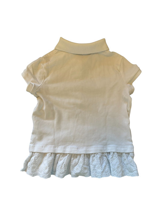 A White Short Sleeve Polos from Polo Ralph Lauren in size 5T for girl. (Back View)