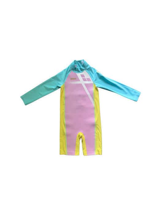 A Pink Swimsuits from Arena in size 5T for neutral. (Front View)