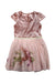 A Pink Short Sleeve Dresses from Monsoon in size 5T for girl. (Back View)