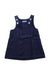 A Navy Overall Dresses from Jacadi in size 6-12M for girl. (Front View)