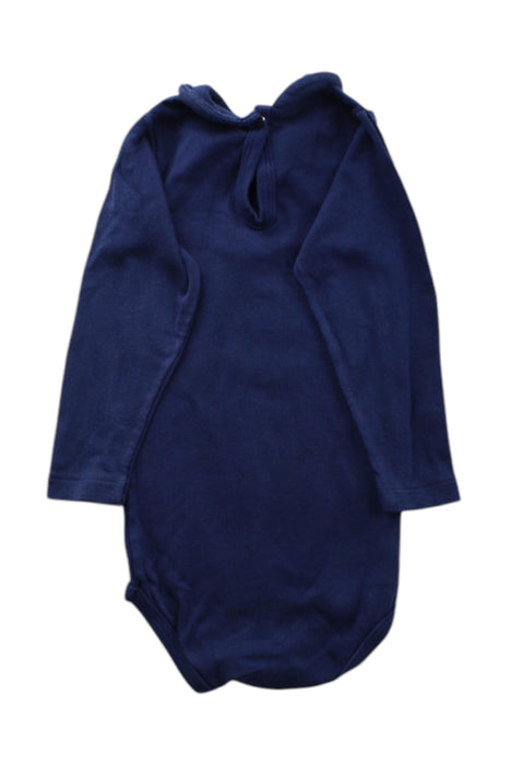 A Navy Long Sleeve Bodysuits from Petit Bateau in size 12-18M for neutral. (Back View)