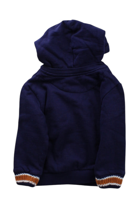 A Navy Hooded Sweatshirts from Mayoral in size 2T for neutral. (Back View)