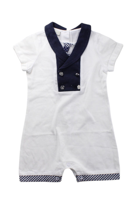 A White Short Sleeve Rompers from Nicholas & Bears in size 6-12M for neutral. (Front View)