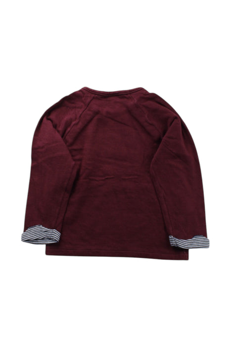 A Burgundy Long Sleeve T Shirts from Petit Bateau in size 2T for neutral. (Back View)