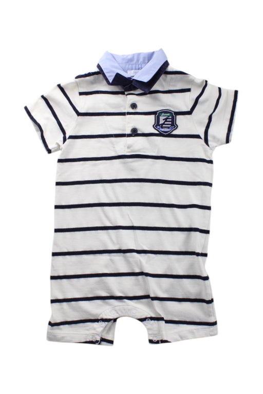 A White Short Sleeve Rompers from Jacadi in size 18-24M for boy. (Front View)