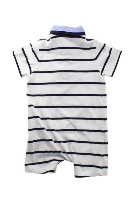 A White Short Sleeve Rompers from Jacadi in size 18-24M for boy. (Back View)