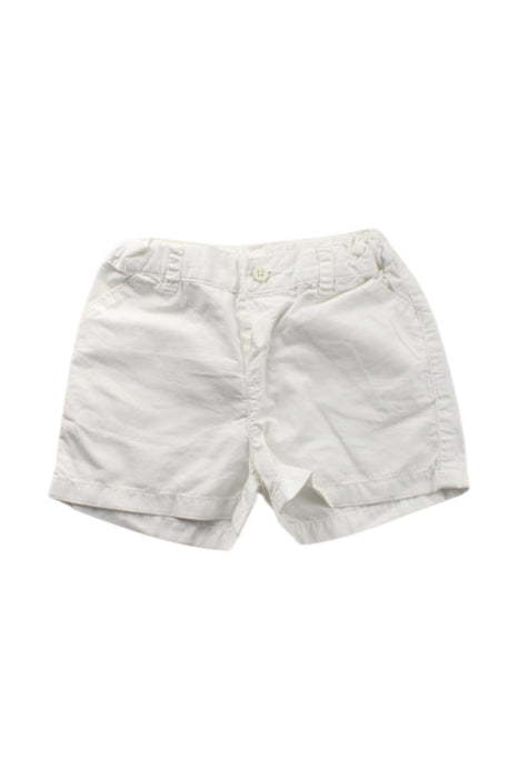 A White Shorts from Petit Bateau in size 3T for neutral. (Front View)