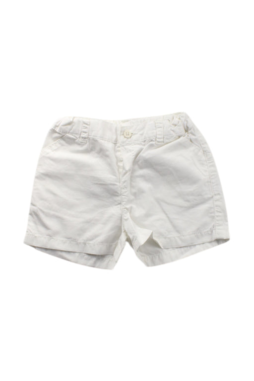 A White Shorts from Petit Bateau in size 3T for neutral. (Front View)
