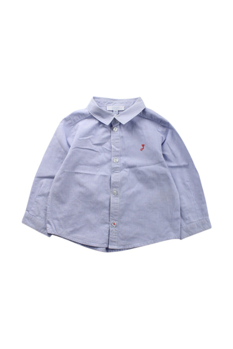 A Blue Long Sleeve Shirts from Jacadi in size 12-18M for boy. (Front View)