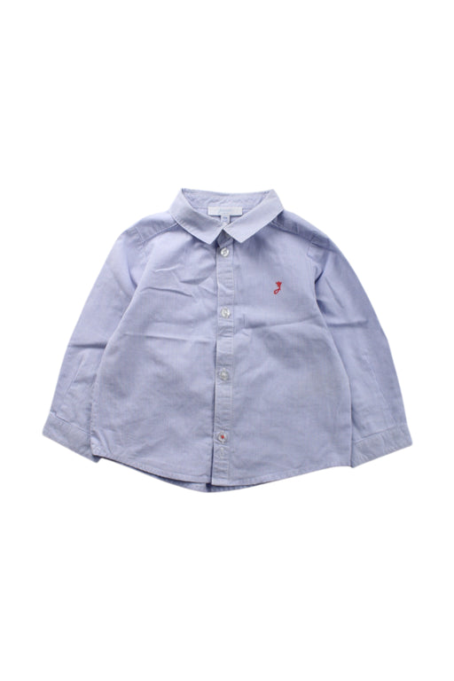 A Blue Long Sleeve Shirts from Jacadi in size 12-18M for boy. (Front View)