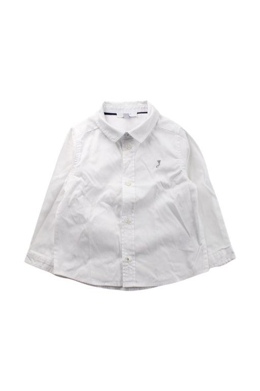 A White Long Sleeve Shirts from Jacadi in size 12-18M for boy. (Front View)