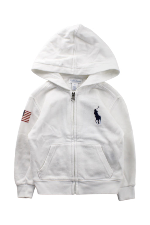 A White Hooded Sweatshirts from Ralph Lauren in size 12-18M for neutral. (Front View)