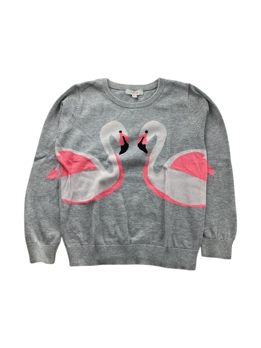 A Grey Knit Sweaters from Seed in size 5T for girl. (Front View)