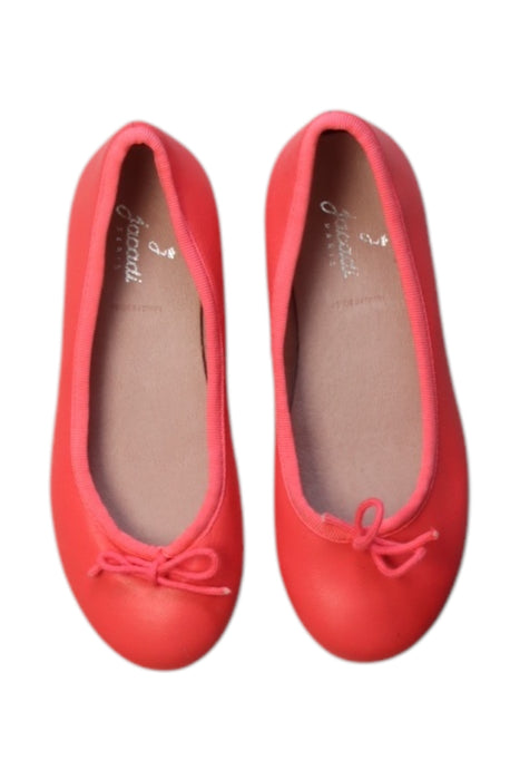 A Red Flats from Jacadi in size 5T for girl. (Back View)