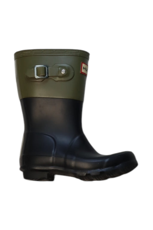 A Green Rain Boots from Hunter in size 4T for neutral. (Front View)