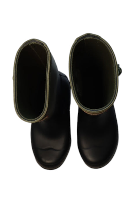 A Green Rain Boots from Hunter in size 4T for neutral. (Back View)