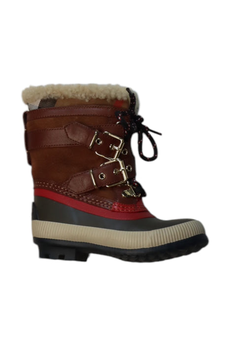 A Multicolour Winter Boots from Burberry in size 4T for girl. (Front View)
