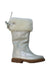 A Silver Winter Boots from Jacadi in size 3T for girl. (Front View)