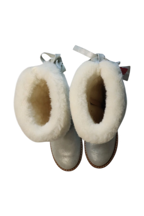 A Silver Winter Boots from Jacadi in size 3T for girl. (Back View)
