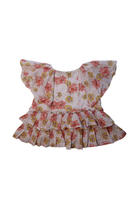 A Multicolour Short Sleeve Tops from Velveteen in size 4T for girl. (Back View)