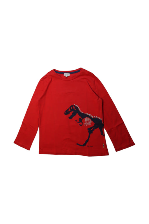 A Red Long Sleeve T Shirts from Paul Smith in size 5T for boy. (Front View)