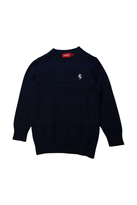 A Navy Knit Sweaters from Ferrari in size 3T for boy. (Front View)