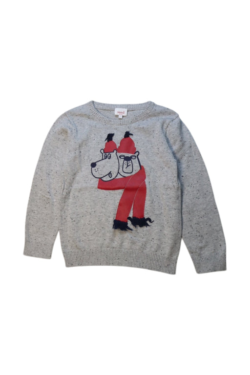 A Grey Knit Sweaters from Seed in size 7Y for boy. (Front View)