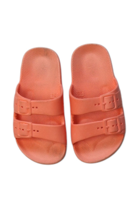 A Peach Sandals from Freedom Moses in size 3T for girl. (Back View)