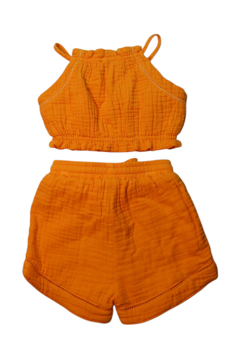 A Orange Shorts Sets from Gaia in size 4T for girl. (Back View)