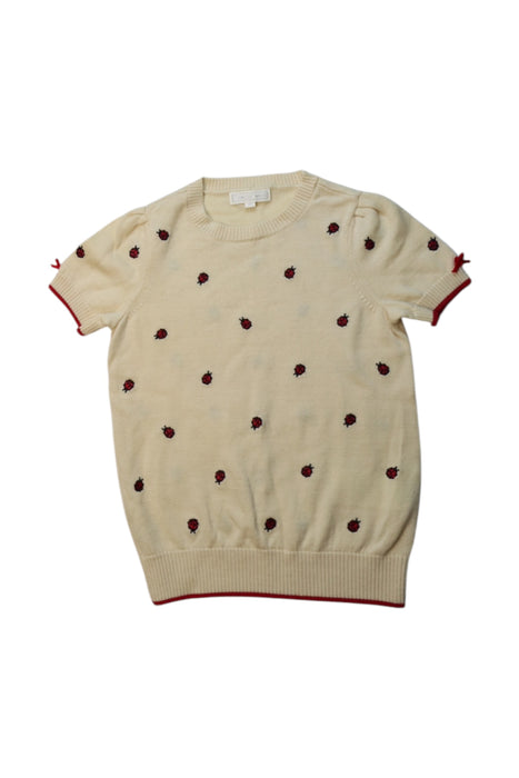 A Beige Short Sleeve Tops from Nicholas & Bears in size 4T for girl. (Front View)