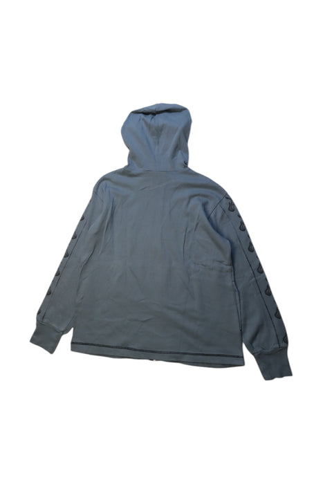 A Blue Zippered Sweatshirts from City Threads in size 5T for boy. (Back View)