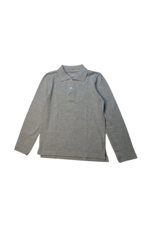 A Grey Long Sleeve Polos from Crewcuts in size 4T for boy. (Front View)