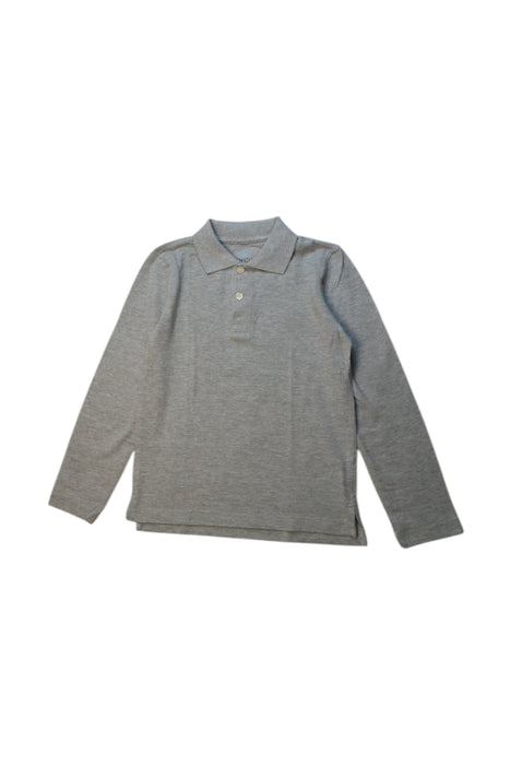 A Grey Long Sleeve Polos from Crewcuts in size 4T for boy. (Front View)