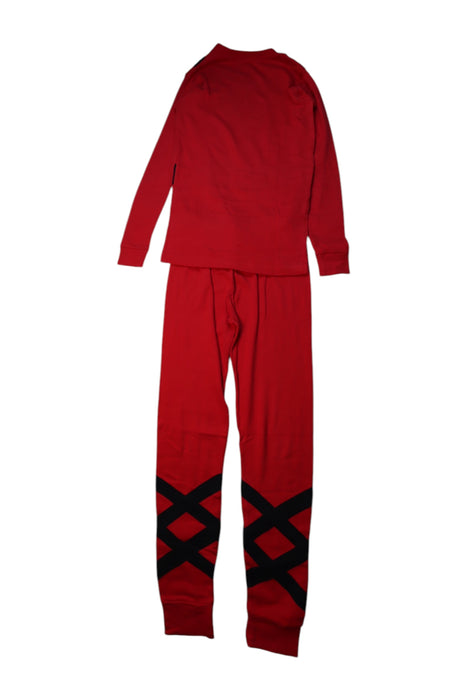 A Red Pyjama Sets from Sara's Prints in size 10Y for boy. (Back View)