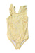 A Yellow Swimsuits from Polarn O. Pyret in size 4T for girl. (Front View)