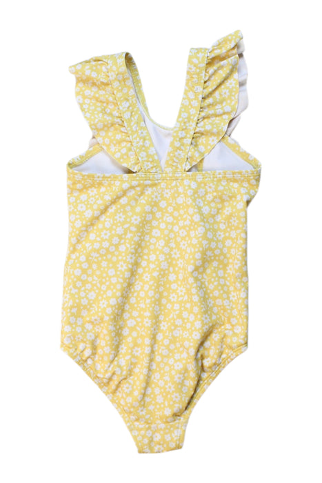 A Yellow Swimsuits from Polarn O. Pyret in size 4T for girl. (Back View)
