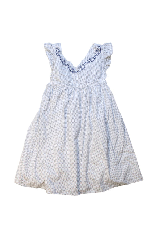 A White Sleeveless Dresses from The Little White Company in size 2T for girl. (Front View)