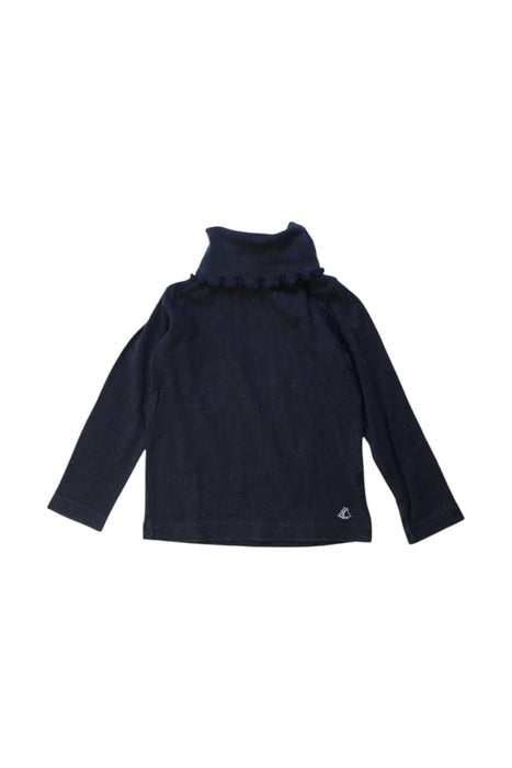 A Navy Long Sleeve Tops from Petit Bateau in size 3T for girl. (Front View)