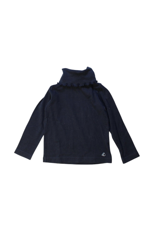 A Navy Long Sleeve Tops from Petit Bateau in size 3T for girl. (Front View)