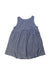 A Blue Sleeveless Dresses from Petit Bateau in size 4T for girl. (Back View)