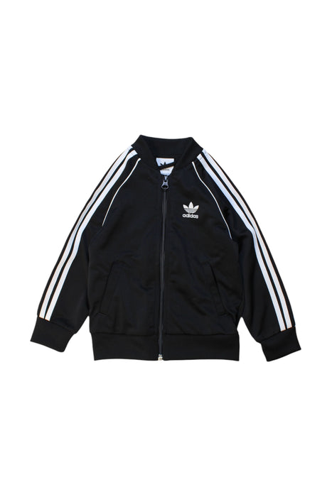A Black Lightweight Jackets from Adidas in size 18-24M for neutral. (Front View)