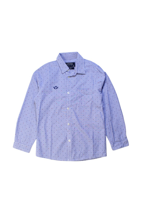 A Blue Long Sleeve Shirts from Mayoral in size 6T for boy. (Front View)
