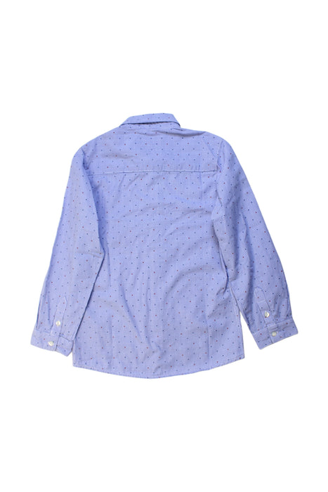 A Blue Long Sleeve Shirts from Mayoral in size 6T for boy. (Back View)