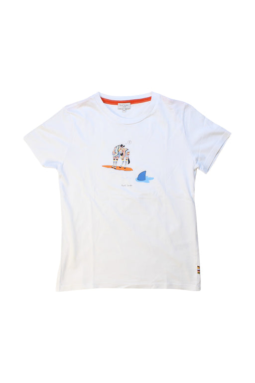 A White Short Sleeve T Shirts from Paul Smith in size 8Y for boy. (Front View)