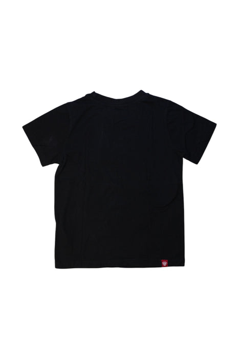 A Black Short Sleeve T Shirts from Mostly Heard Rarely Seen in size 6T for boy. (Back View)