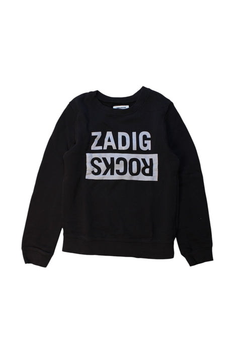 A Black Crewneck Sweatshirts from Zadig & Voltaire in size 8Y for neutral. (Front View)
