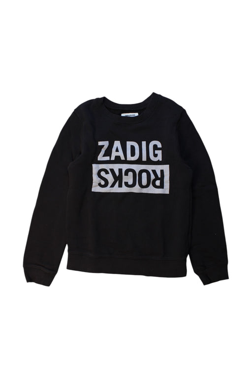 A Black Crewneck Sweatshirts from Zadig & Voltaire in size 8Y for neutral. (Front View)